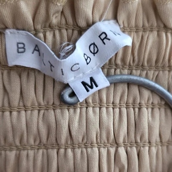 Baltic Born Gold velvet midi Smock Dress Size Medium - Picture 9 of 9